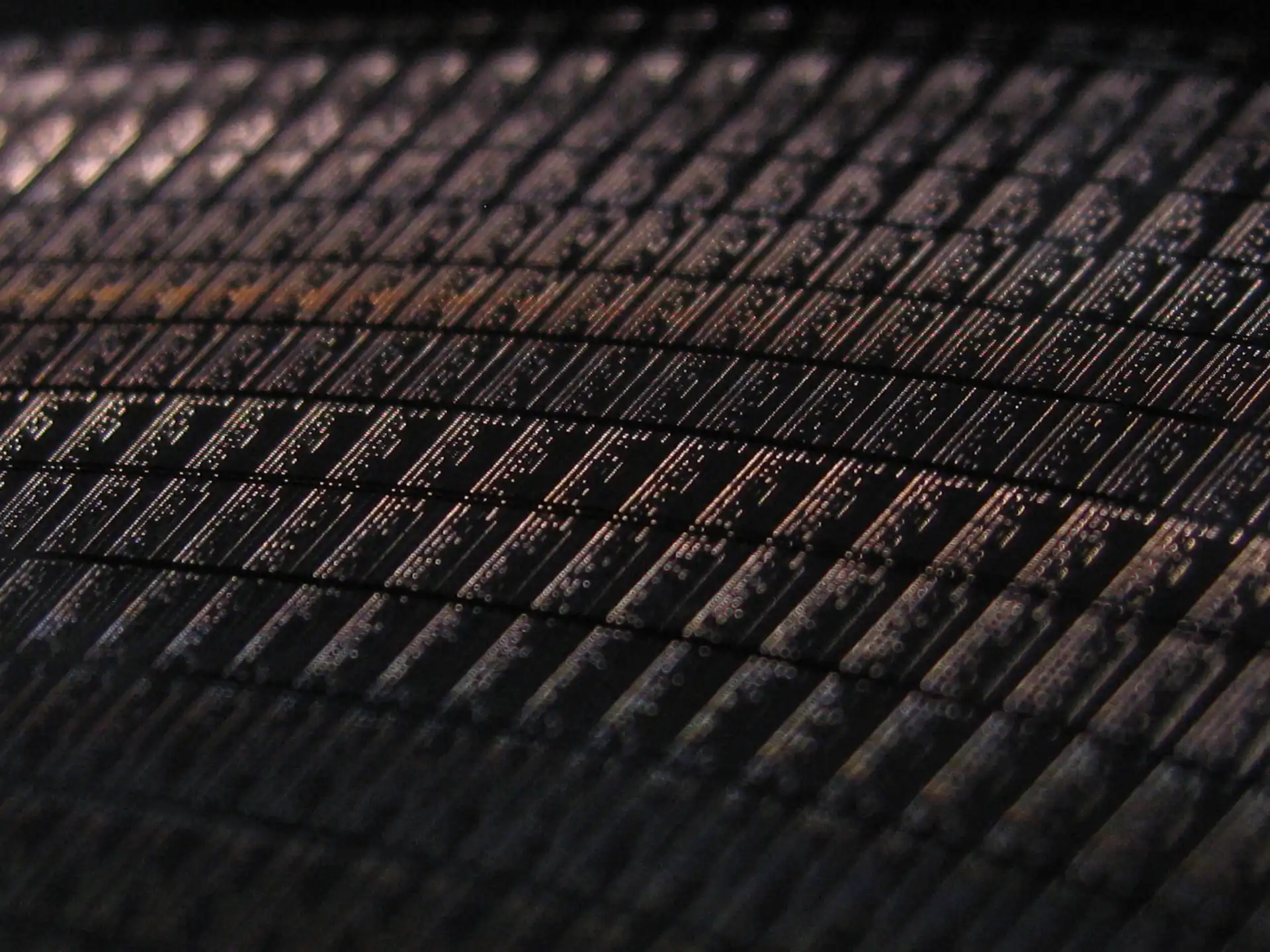 Detail van timecode-vinyl, ritmische patronen